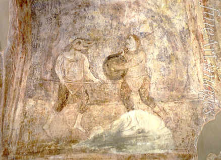 Ancient Russian frescos - Fight scene in Hippodrom