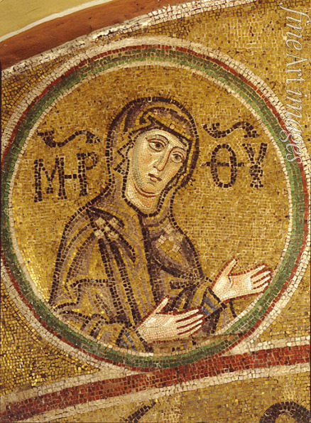 Byzantinischer Meister - Die Gottesmutter Orans (Apsismosaik)