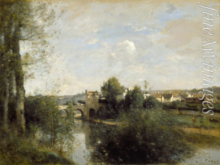 Corot Jean-Baptiste Camille - Seine and Old Bridge at Limay