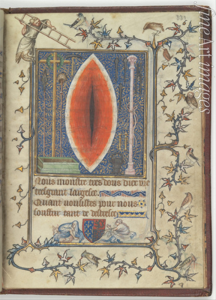 Anonymous master - Wound of Christ (from the Psalter and Prayer book of Bonne de Luxembourg)