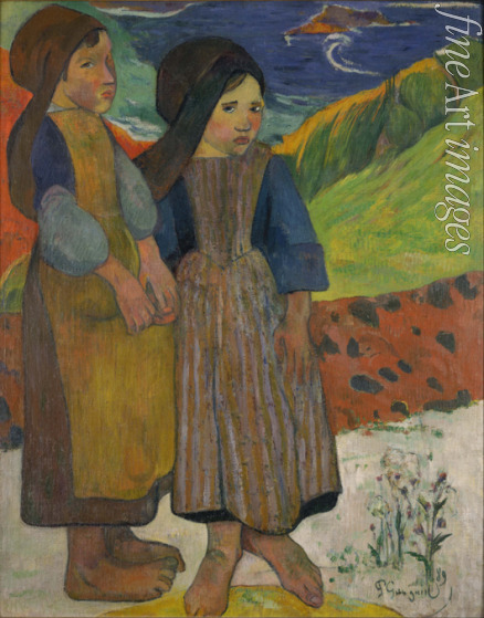 Gauguin Paul Eugéne Henri - Two Breton Girls by the Sea