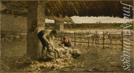 Segantini Giovanni - Die Schafschur