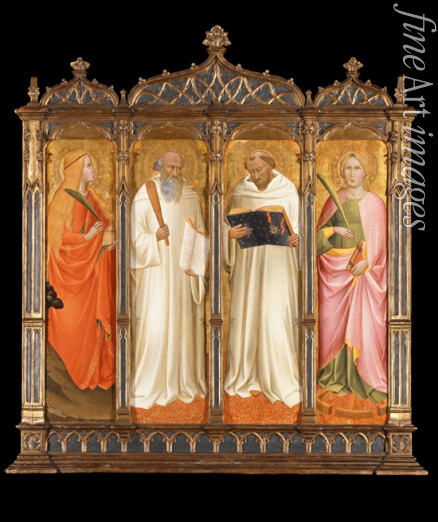 Gaddi Agnolo - Heiligen Maria Magdalena, Benedikt, Bernhard von Clairvaux und Katharina von Alexandrien