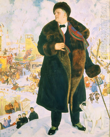 Kustodiev Boris Michaylovich - Portrait of the singer Feodor Ivanovich Chaliapin (1873-1938)