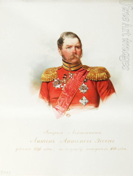 Hau (Gau) Wladimir (Woldemar) Iwanowitsch - Porträt von General Anton Antonowitsch von Essen (1797-1863) (aus dem Album des Garde-Kavallerie-Regiments)