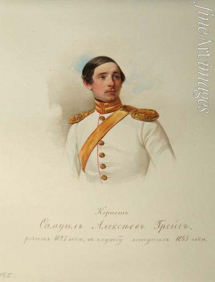 Hau (Gau) Wladimir (Woldemar) Iwanowitsch - Porträt von Samuil Alexejewitsch Greig (1827-1887) (aus dem Album des Garde-Kavallerie-Regiments)