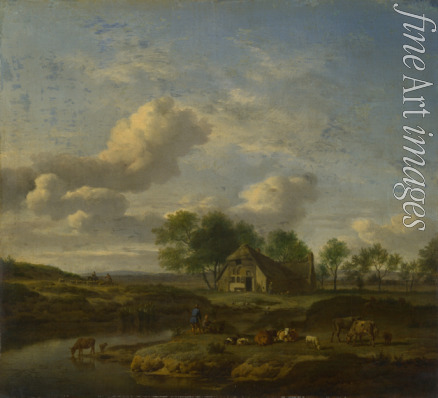 Velde Adriaen van de - Landscape with a Farm by a Stream