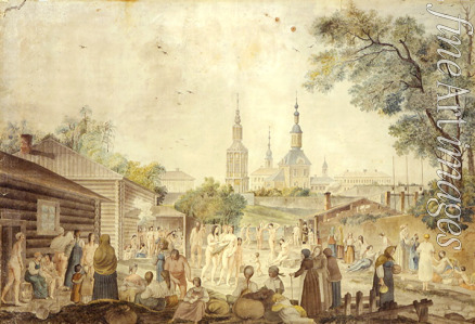 Barthe Gerard de la - View of the Serebryanichesky Bath Houses in Moscow