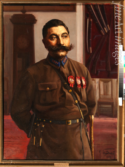 Brodski Isaak Israilewitsch - Porträt von Semjon Michailowitsch Budjonny (1883-1973)