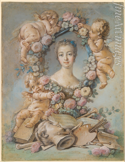 Boucher François - Portrait of the Marquise de Pompadour (1721-1764)