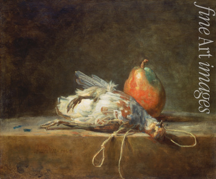 Chardin Jean-Baptiste Siméon - Stillleben mit Rebhuhn und Birne