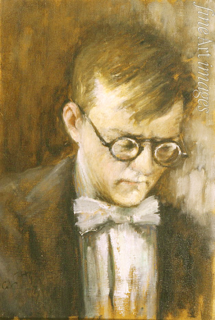 Russian master - Portrait of the composer Dmitri Shostakovich (1906-1975)