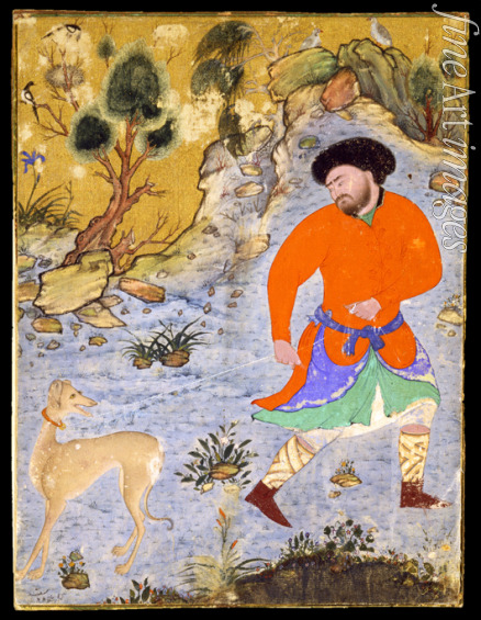 Iranian master - Man with a Saluki