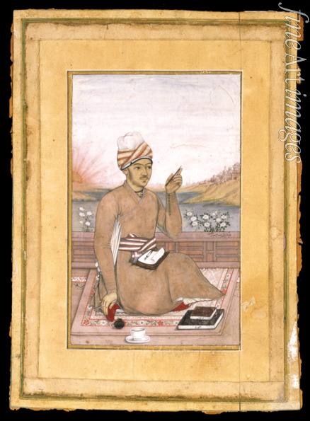 Riza-i Hindi Muhammad - A Scribe on a Terrace