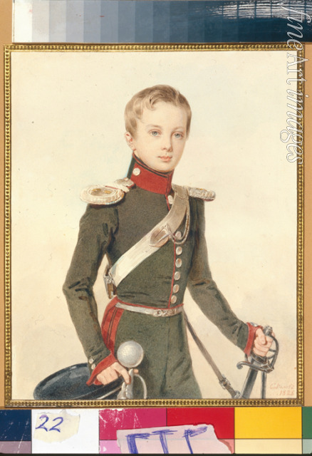 Sokolov Pyotr Fyodorovich - Portrait of the Crown prince Alexander Nikolayevich (1818-1881)
