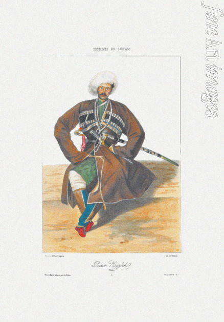 Gagarin Grigori Grigoriewitsch - Fürst Kasbek von Ossetien (Aus: Scenes, paysages, meurs et costumes du Caucase)
