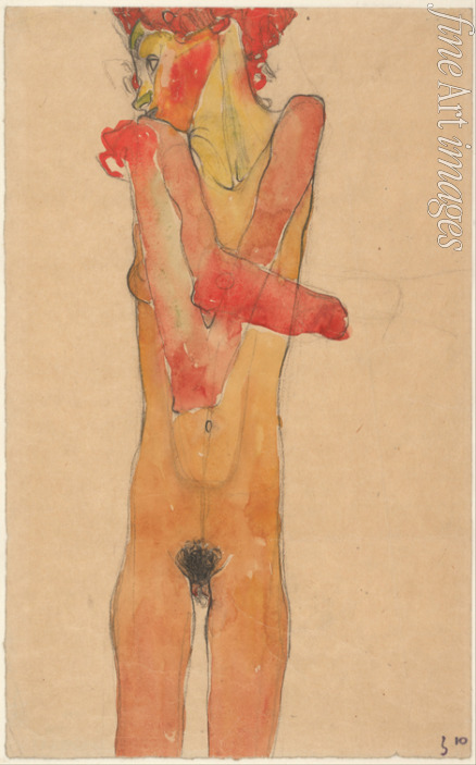 Schiele Egon - Nude Girl with Folded Arms