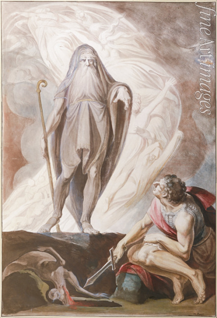 Füssli (Fuseli) Johann Heinrich - Teiresias erscheint Odysseus beim Totenopfer