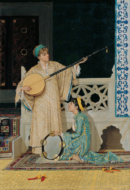 Hamdi Bey Osman - Zwei musizierende Mädchen