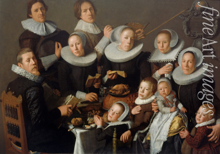 Bochoven Andries van - Portrait of the painter Andries van Bochoven and his family