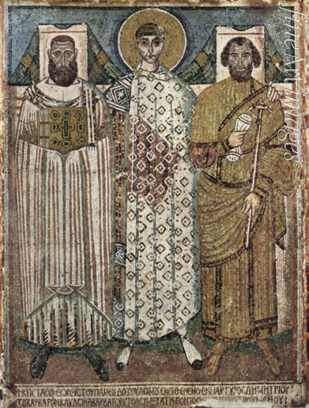 Master of Hagios Demetrios - Saint Demetrius of Thessaloniki with the donors