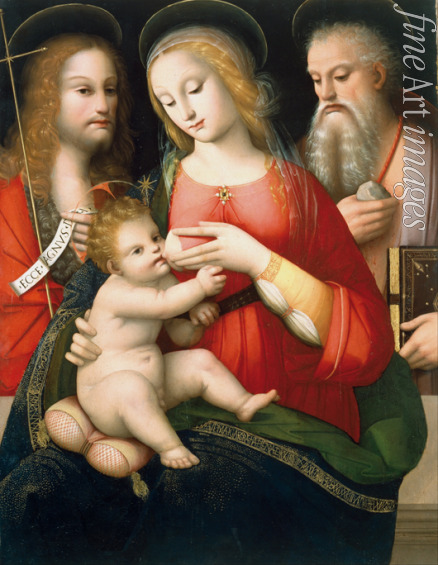 Piccinelli Andrea - Madonna und Kind mit Heiligen Johannes dem Täufer und Heiligen Hieronymus