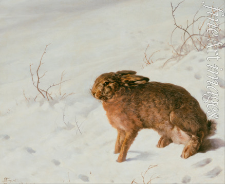 Rayski Louis Ferdinand von - Hase im Schnee