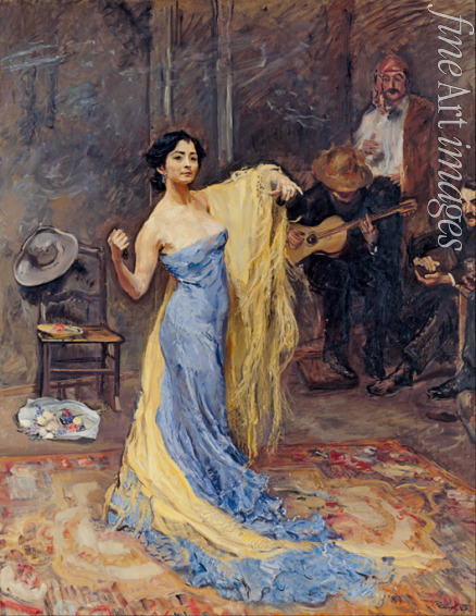 Slevogt Max - Porträt von Balletttänzerin Anna Pawlowa (1881-1931)