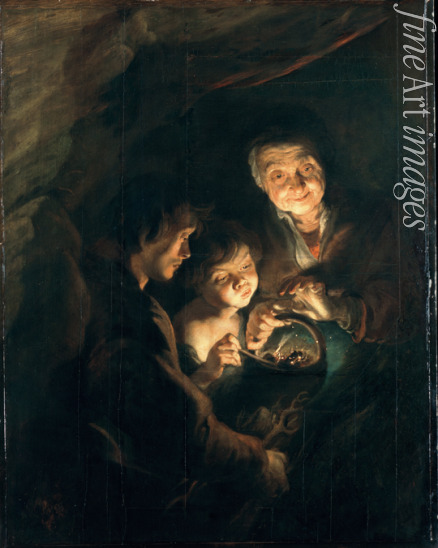 Rubens Pieter Paul - Alte Frau mit Kohlebecken