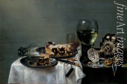 Heda Willem Claesz - Ein Frühstückstisch mit einer Brombeerpastete