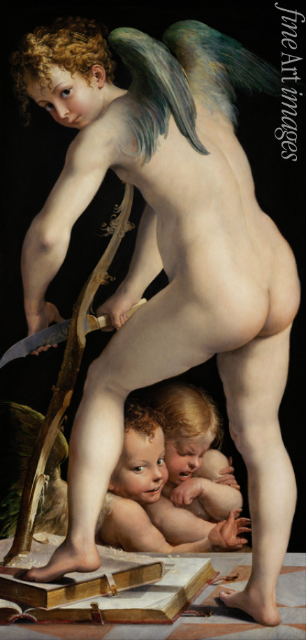 Parmigianino - Bogenschnitzender Amor