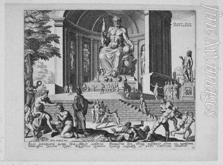 Galle Philipp (Philips) - The Statue of Jupiter at Olympia (from the series 