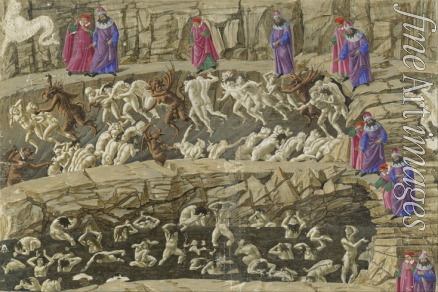Botticelli Sandro - Illustration zur Dante Alighieris Göttlicher Komödie