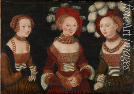 Cranach Lucas der Ältere - Die Prinzessinnen Sibylle (1515-1592), Aemilia (1516-1591) und Sidonie (1518-1575) von Sachsen