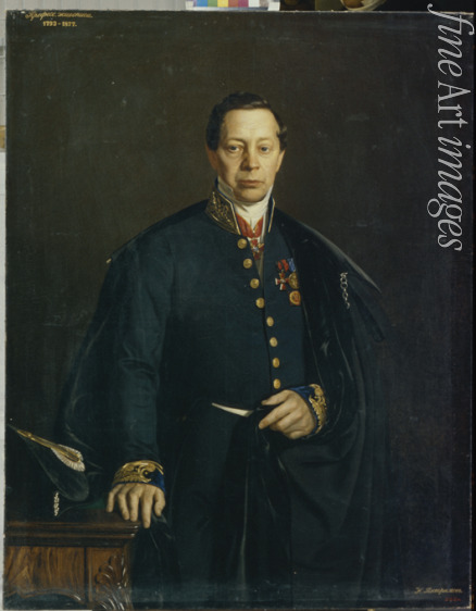 Tjutriumow Nikanor Leontiewitsch - Porträt von Maler Pjotr Bassin (1793-1877)