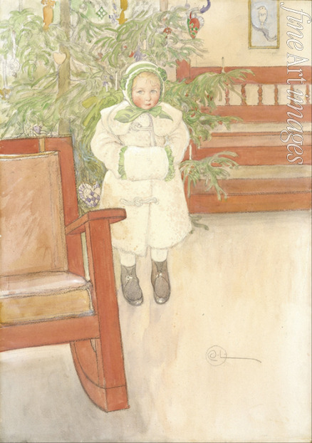 Larsson Carl - Girl and rocking chair