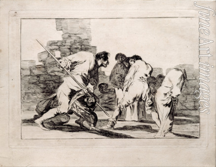Goya Francisco de - Grausame Torheit (aus dem Zyklus Los Disparates (Torheiten)