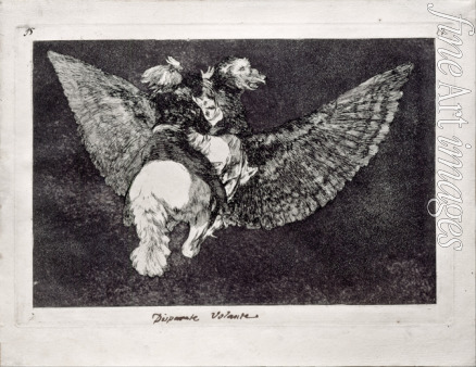 Goya Francisco de - Flying Folly (from the series Los Disparates (Follies)