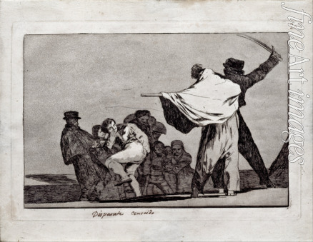 Goya Francisco de - Bekannte Torheit (aus dem Zyklus Los Disparates (Torheiten)