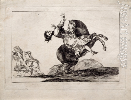 Goya Francisco de - Das Pferd als Frauenräuber (aus dem Zyklus Los Disparates (Torheiten)