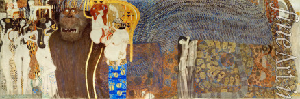 Klimt Gustav - The Beethoven Frieze, Detail: The Hostile Forces