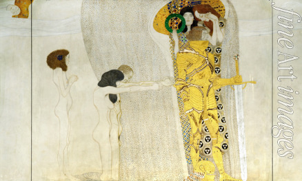 Klimt Gustav - The Beethoven Frieze, Detail: Knight in Shining Armor