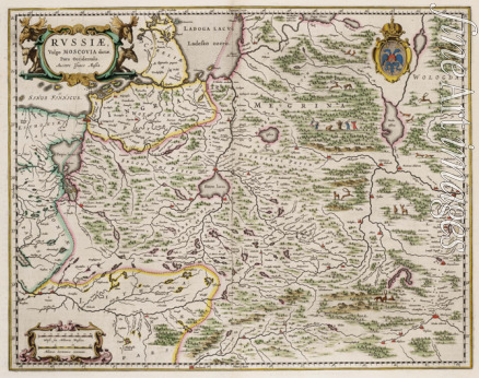 Massa Isaac Abrahamsz. - Map of Western Russia (From: Partes Septentrionalis et Orientalis)