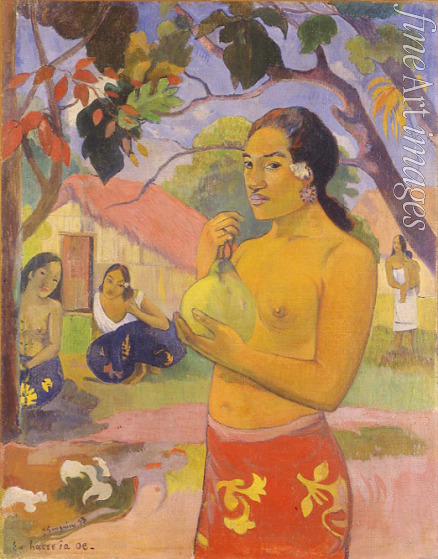 Gauguin Paul Eugéne Henri - Eu haere ia oe (Woman Holding a Fruit. Where Are You Going?)