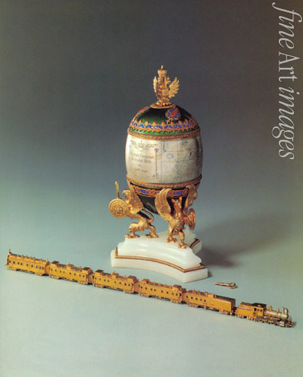 Perchin Michail Jewlampiewitsch (Fabergé-Werkstatt) - Das Ei mit der Transsibirischen Eisenbahn