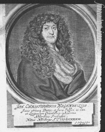Sandrart Jacob von - Porträt von Johann Christoph Wagenseil (1633-1705)