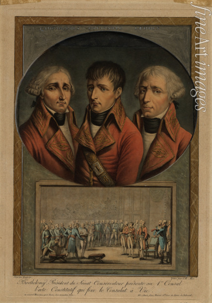 Duplessis-Bertaux Jean - The Three French Consuls: Jean-Jacques Régis de Cambacérès, Napoléon Bonaparte and Charles-François Lebrun