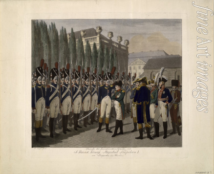 Jügel Johann Friedrich - Parade der französischen Garde vor Napoleon I. im Lustgarten zu Berlin 1806