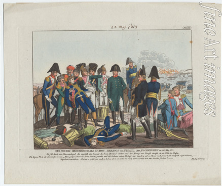 Campe August Friedrich Andreas - The Death of Marshal Duroc at Hochkirchen on 22 May 1813