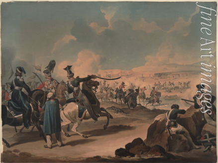 Dighton Denis - Russische Kavallerie greift die französische Infanterie bei Borodino an